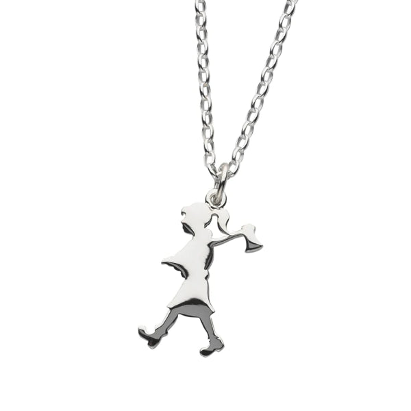 Karen Walker Sterling Silver Girl With Axe Pendant