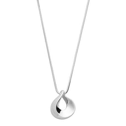 Najo Sterling Silver Open Teardrop Pendant On Snake Chain