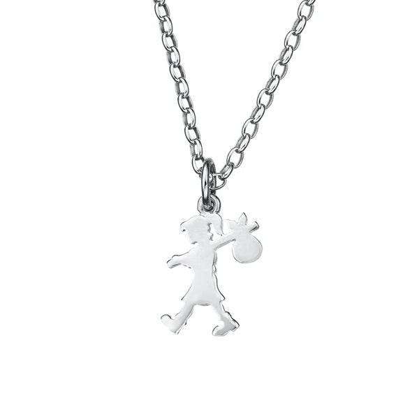 Karen Walker Runaway Girl Silver Pendant - 50cm Chain