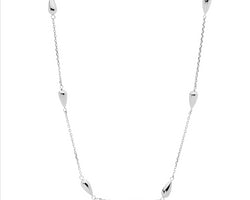 Stainless Steel Necklace 40+5Cm W/ Tear Drops