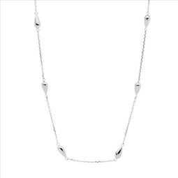 Stainless Steel Necklace 40+5Cm W/ Tear Drops