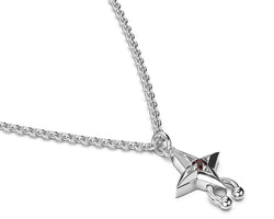 Sterling Silver/Garnet Cosmic Punk Necklace