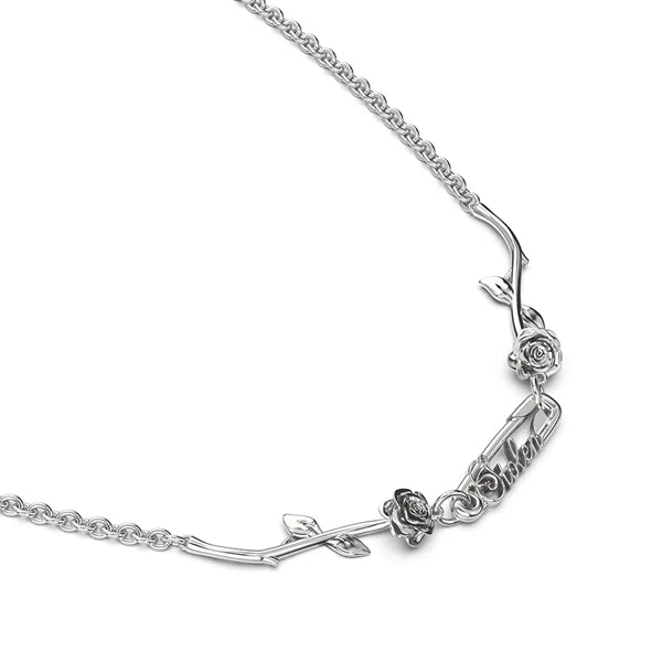 Rose Pin Necklace