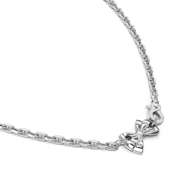 Sterling Silver Pierced Box Necklace