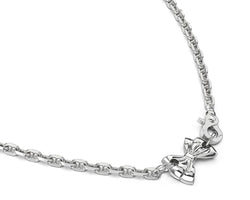 Sterling Silver Pierced Box Necklace