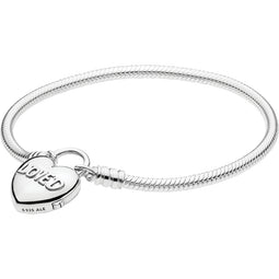 Moments Smooth Silver Padlock Bracelet With You Ar