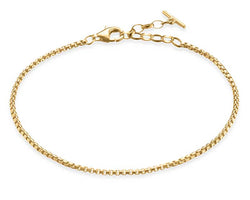 Box Link Yellow Gp Bracelet