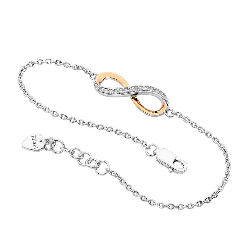 Ellani Two Tone Infinity Bracelet
