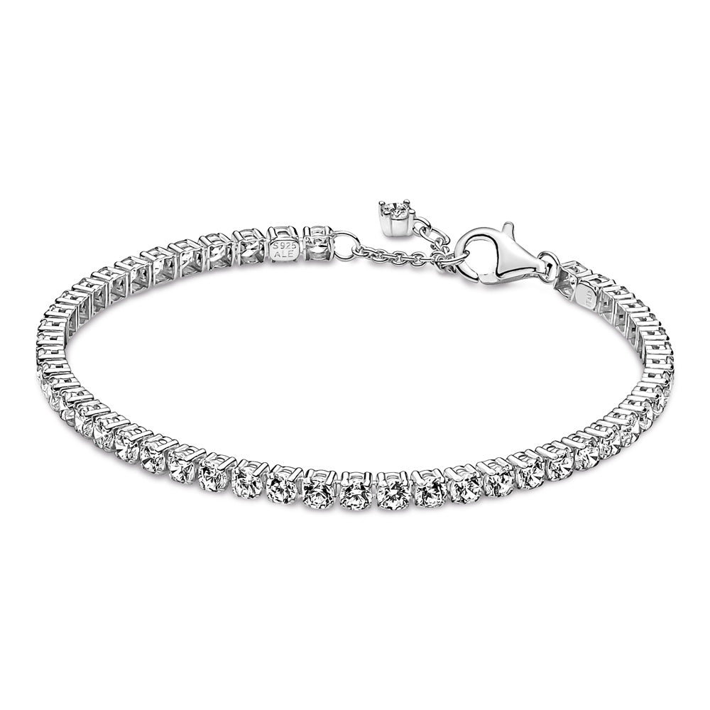 Pandora Bracelet With Clear Cubic Zirconia - Size 18
