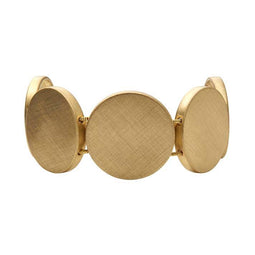 Vanity Gold Colour Electroplated Disc Bracelet