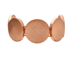 Vanity Rose Gold Colour Electroplated Disc Bracelet