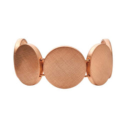 Vanity Rose Gold Colour Electroplated Disc Bracelet