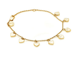 Stolen Hearts Club Bracelet- Gold Plated 18K Gold Plated/Sterling Silver