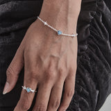 Stolen Girlfriends Club Stg Silver Heart Star Bracelet