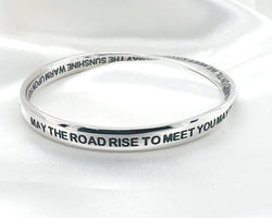 Sterling Silver Irish Blessing Bangle