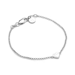 Sterling Silver Single Heart Bracelet