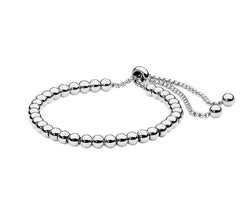 Stainless Steel 5mm Ball Bracelet w/ Slider Close
