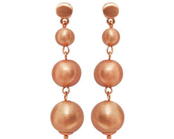 Tara Droplet Rose Gold Ion Earrings