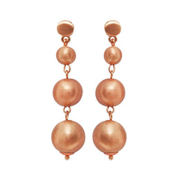 Tara Droplet Rose Gold Ion Earrings