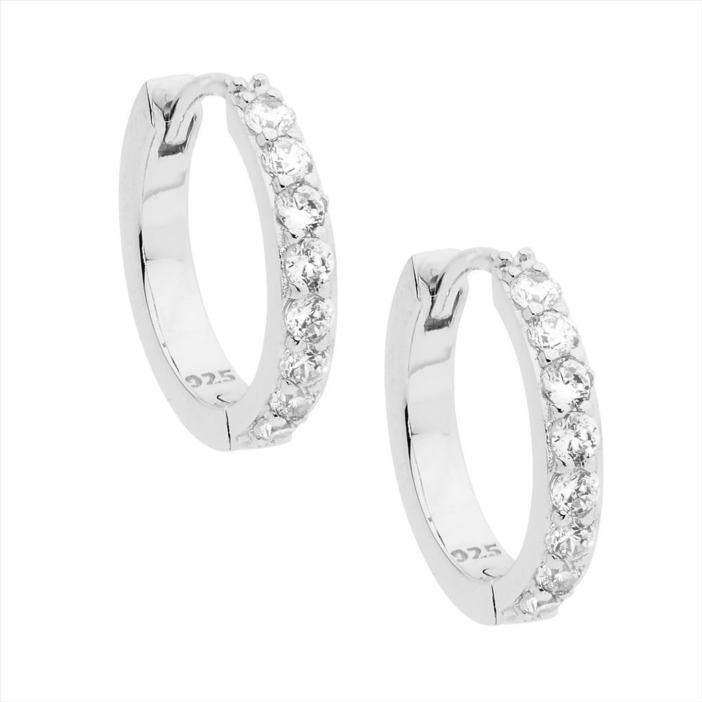 CZ 15mm Hoop Earrings