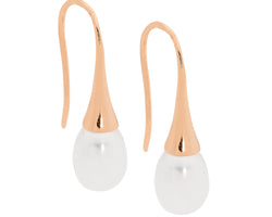 Rose Gold Plated Freshwater Pearl On Hook