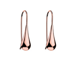 Rose Gold Plated Sterling Silver Teardrop Earrings