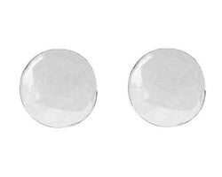 Vanity Rhodium Ion Plated .5Cm Earrings With Surgical Steel Posts