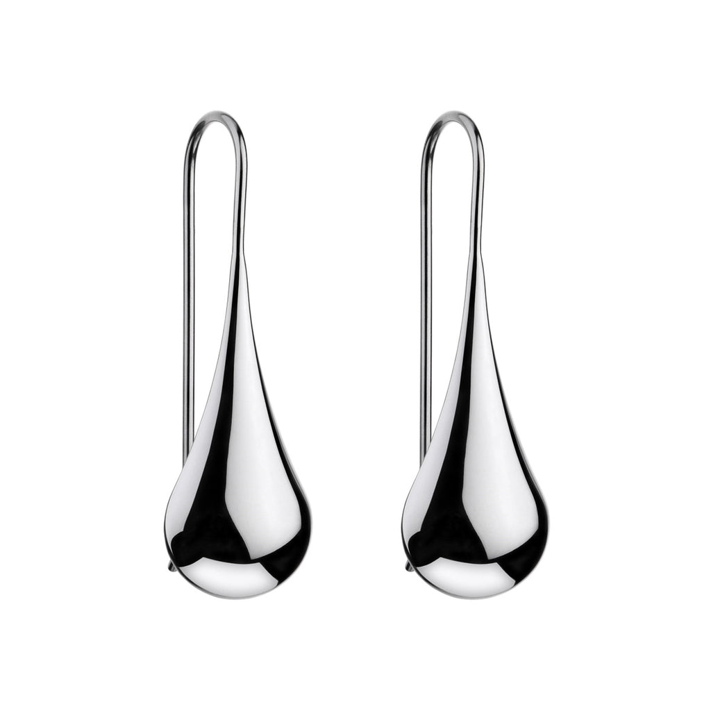 Silver 12X40mm Teardrop Earring