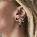 Love Anchor Earrings Onyx Sterling Silver