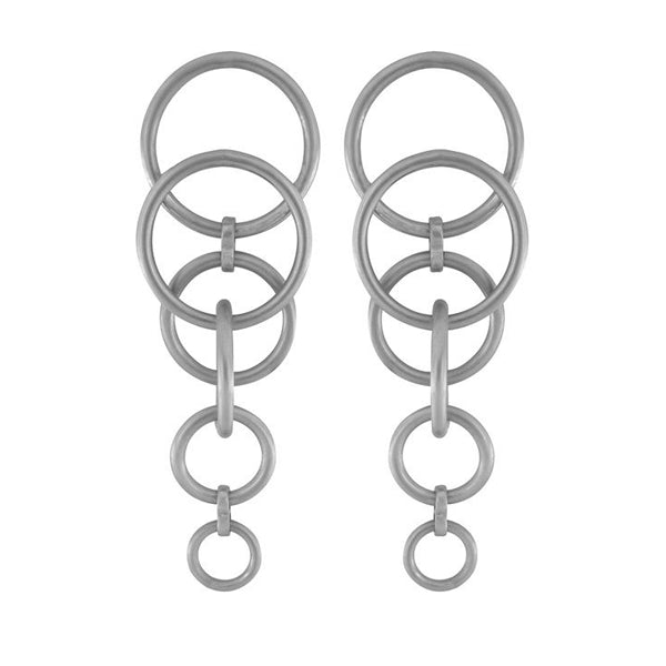 Tabitha Multi Rhodium Ion Plated 6.5Cm Earrings With Surgical Steel Posts
