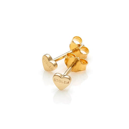 Stolen Girl Friend Tiny Stolen Heart Earrings -Gold Plated