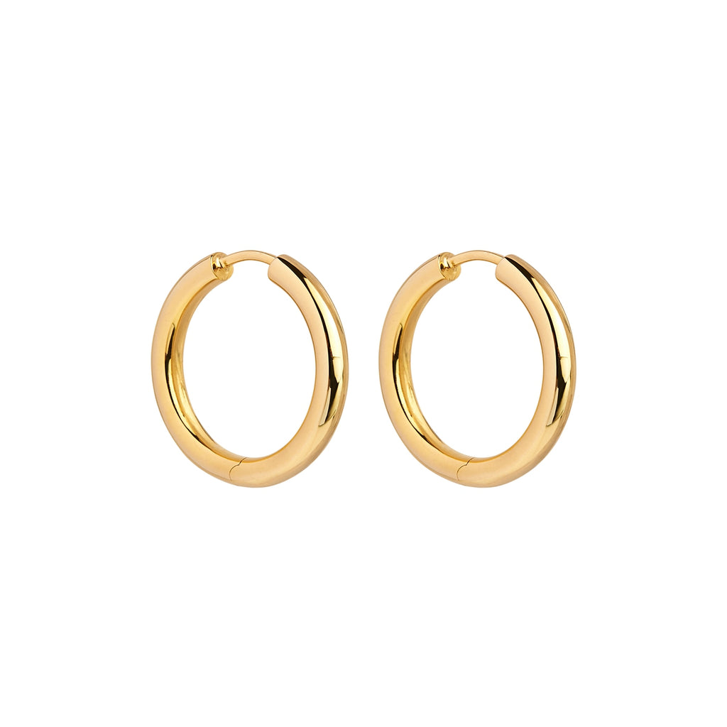 Najo 3x21mm yellNajo Subtle Huggie Earrings