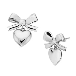 Karen Walker Superlove Bow Earrings Silver