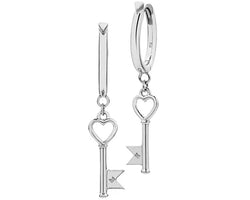 Karen Walker Monogram Key Earrings Silver