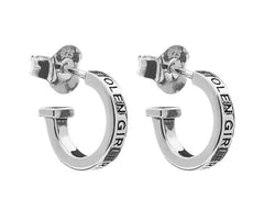 Stolen Girlfriends Club Sterling Silver Clean Logo Hoops