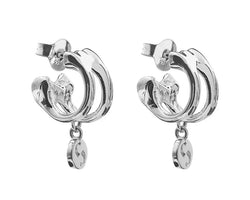 Stolen Girlfriends Club Sterling Silver Skeletal Hoop Earrings