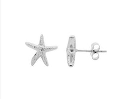 Stainless Steel Starfish Stud Earrings