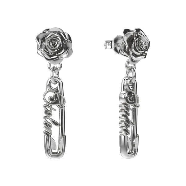 Rose Pin Earrings