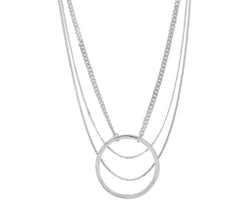 Infinity Multi Rhodium Ion Plated 38Cm + 7Cm Ext. Necklace