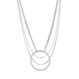 Infinity Multi Rhodium Ion Plated 38Cm + 7Cm Ext. Necklace