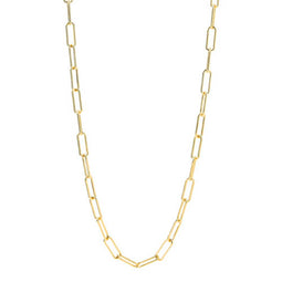 Yellow Gold Plated Sterling Silver Rectangular Link Chain