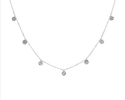 Ellani Stainless Steel Disk Feature Necklace