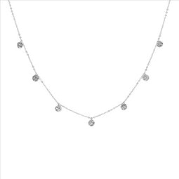 Ellani Stainless Steel Disk Feature Necklace