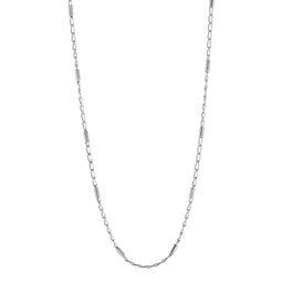 Silver Link And Rod Chain, 60Cm