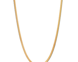 Yellow Gold Plated Silver Flat Herringbone Chain