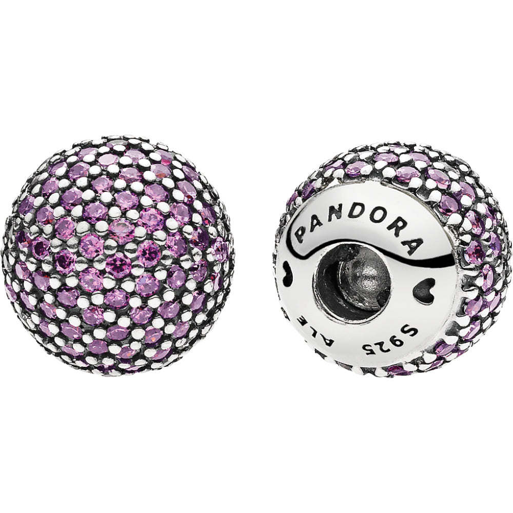 Interchangeable Silver End Caps With Fancy Purple