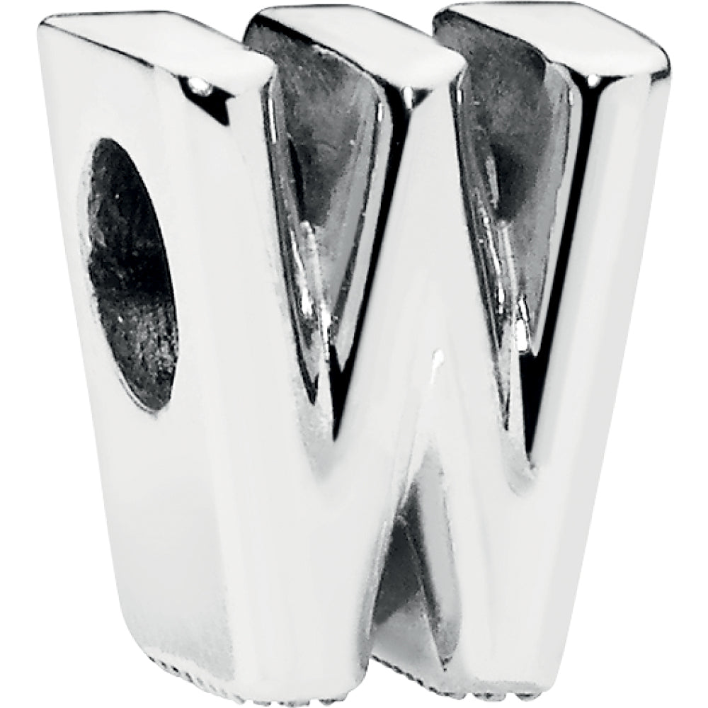 Pandora Letter W Silver Charm