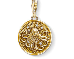 Charm Club Virgo Zodiac Yellow Gold Plate