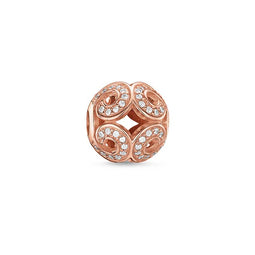 Charm Club Rose Gold Plated Cz Wave