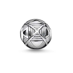 Silver Engraved Karma Bead